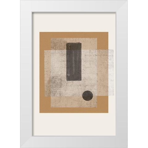 Composition III White Modern Wood Framed Art Print by The Miuus Studio