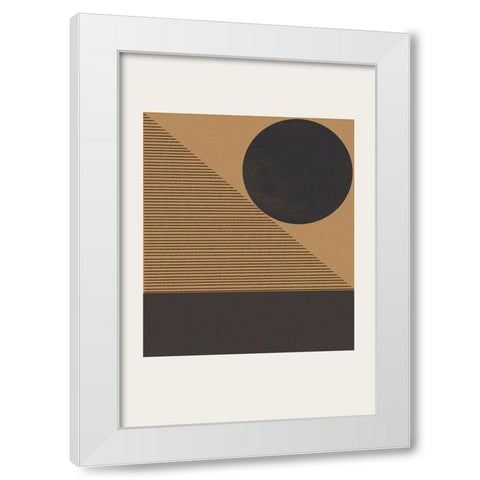 Composition VII White Modern Wood Framed Art Print by The Miuus Studio