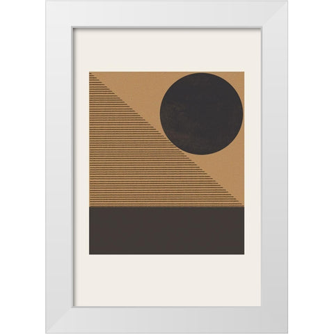 Composition VII White Modern Wood Framed Art Print by The Miuus Studio