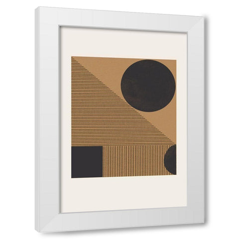 Composition X White Modern Wood Framed Art Print by The Miuus Studio