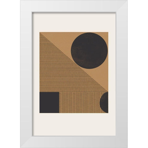 Composition X White Modern Wood Framed Art Print by The Miuus Studio