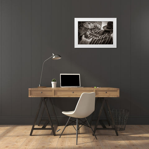 Cusco street White Modern Wood Framed Art Print by Morishige, Koji