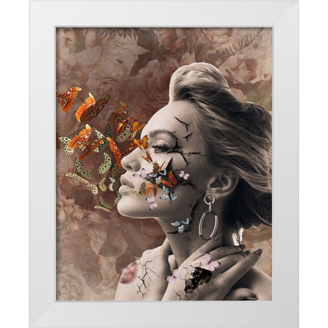 From my cracks... White Modern Wood Framed Art Print by Purplesunshine