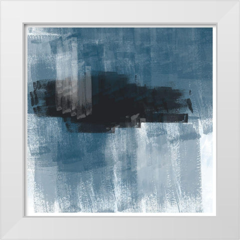 Abstract Art No1. White Modern Wood Framed Art Print by The Miuus Studio