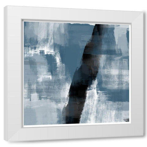 Abstract No2. White Modern Wood Framed Art Print by The Miuus Studio
