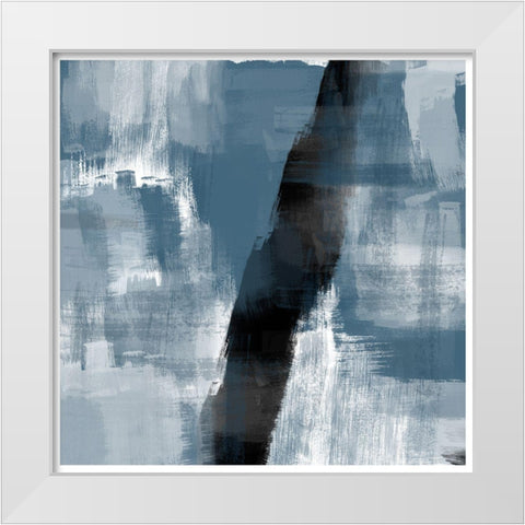 Abstract No2. White Modern Wood Framed Art Print by The Miuus Studio