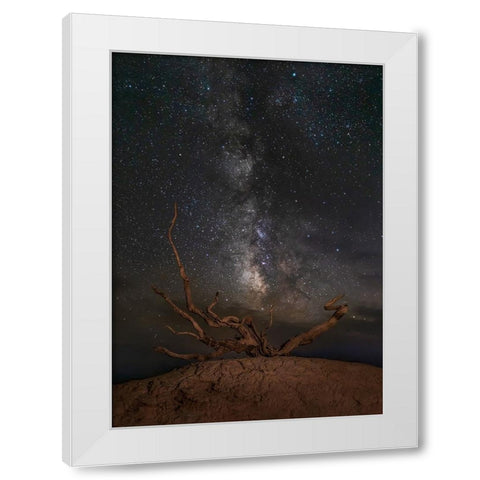Gobi Desert Night White Modern Wood Framed Art Print by Yu Wu, Irene