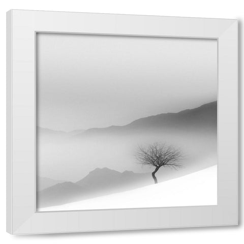 Cold White Modern Wood Framed Art Print by Nodeh, Mostafa