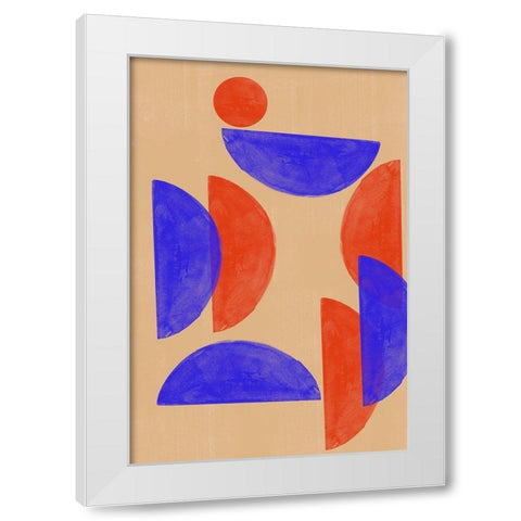 New Me White Modern Wood Framed Art Print by The Miuus Studio