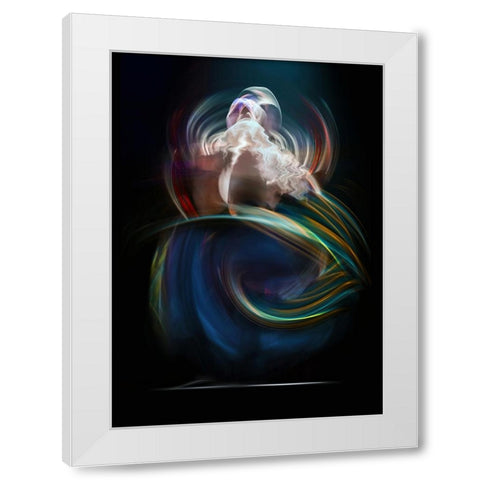 Deep Breath White Modern Wood Framed Art Print by Shawki, Mohamed