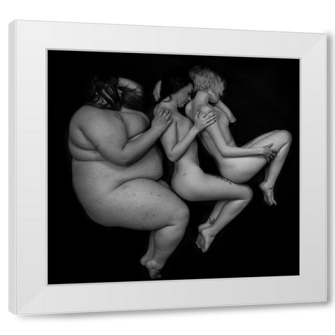 Served White Modern Wood Framed Art Print by D. Pop, Ovi