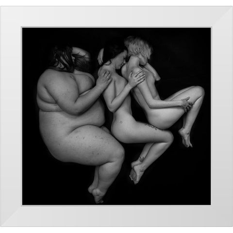 Served White Modern Wood Framed Art Print by D. Pop, Ovi