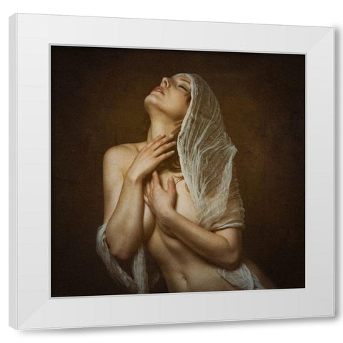 Madonna White Modern Wood Framed Art Print by Kurz, Christian