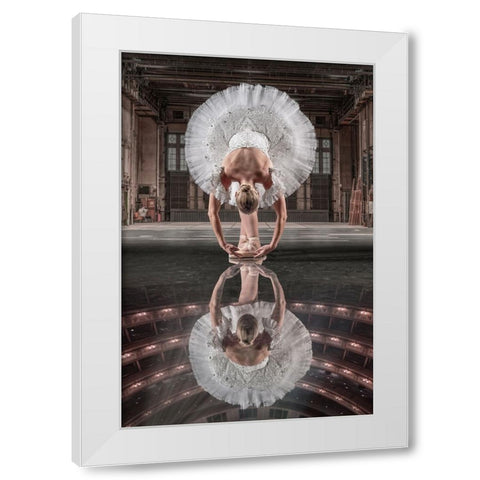 BallerinaStage White Modern Wood Framed Art Print by Egger, Marcel