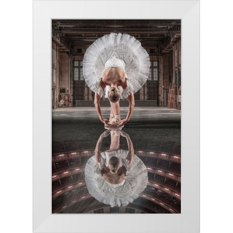 BallerinaStage White Modern Wood Framed Art Print by Egger, Marcel