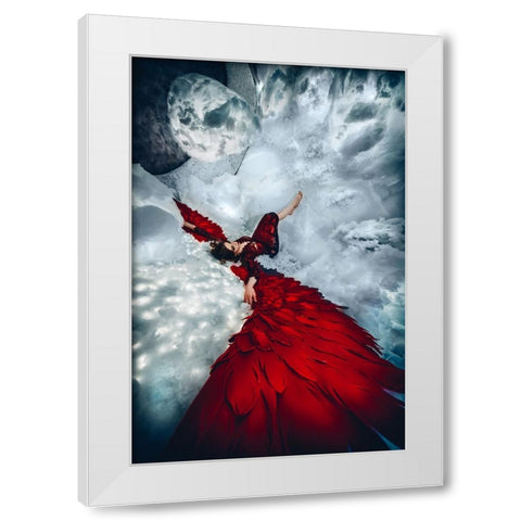 Fallen we may be, but we still have our wings White Modern Wood Framed Art Print by Bolgov (Axe), Ruslan