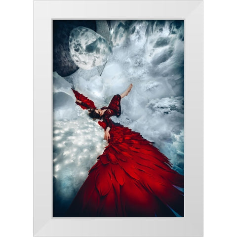 Fallen we may be, but we still have our wings White Modern Wood Framed Art Print by Bolgov (Axe), Ruslan
