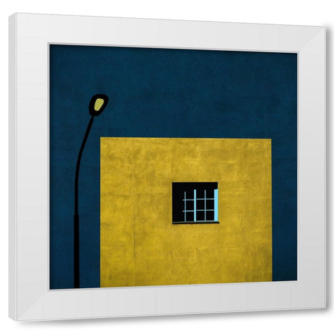 Urban abstract White Modern Wood Framed Art Print by Schuster, Inge