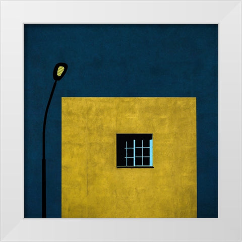 Urban abstract White Modern Wood Framed Art Print by Schuster, Inge