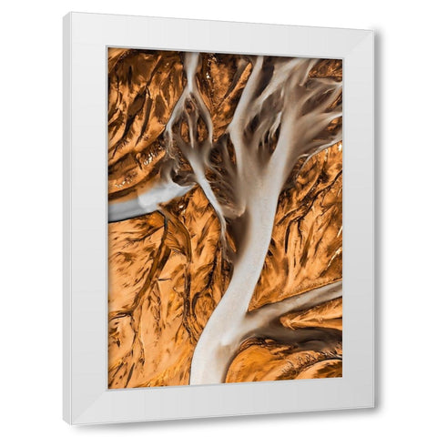 Riverbed White Modern Wood Framed Art Print by Rong, Herbert