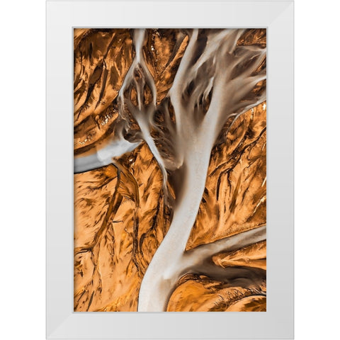 Riverbed White Modern Wood Framed Art Print by Rong, Herbert
