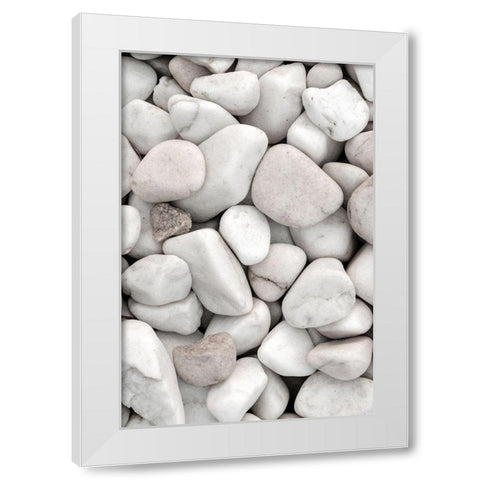 Stones_005 White Modern Wood Framed Art Print by 1x Studio III