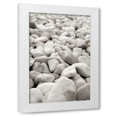 Stones_004 White Modern Wood Framed Art Print by 1x Studio III