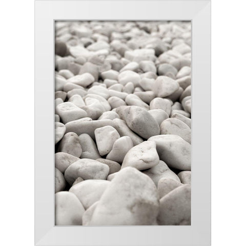 Stones_004 White Modern Wood Framed Art Print by 1x Studio III