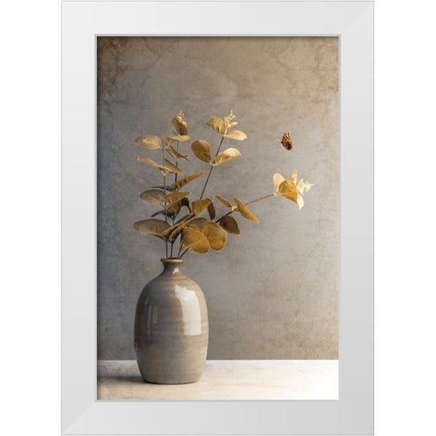 Precious Moments White Modern Wood Framed Art Print by Kiral, Cicek