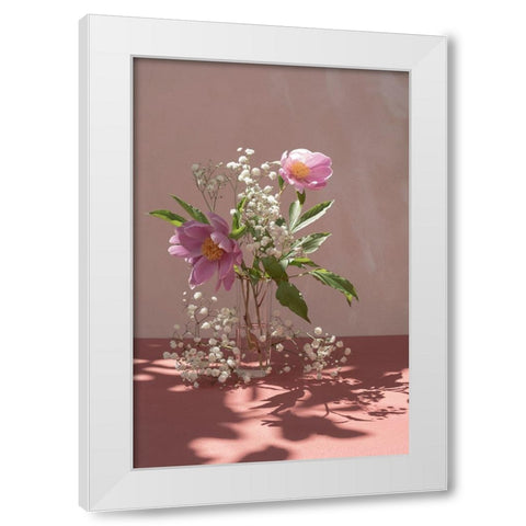 Light a shadow White Modern Wood Framed Art Print by Basso, Donatella