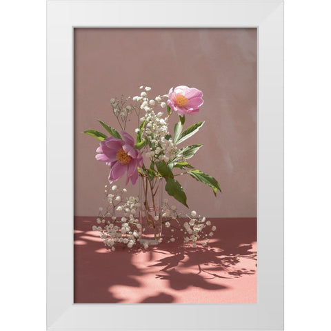 Light a shadow White Modern Wood Framed Art Print by Basso, Donatella