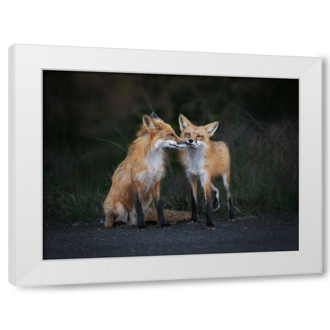 Only You In My Eyes White Modern Wood Framed Art Print by Zhang, Ling