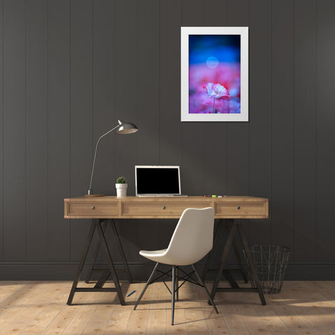 Untitled White Modern Wood Framed Art Print by Nakada, Chisho
