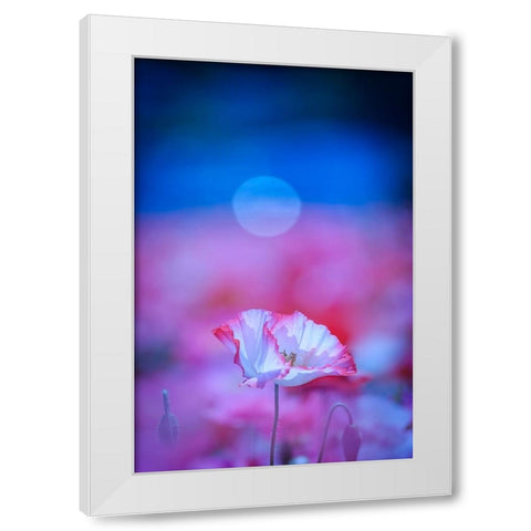 Untitled White Modern Wood Framed Art Print by Nakada, Chisho