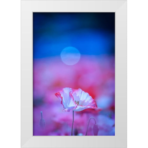 Untitled White Modern Wood Framed Art Print by Nakada, Chisho