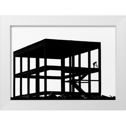 AdnAaat White Modern Wood Framed Art Print by Yilman, Gulsen