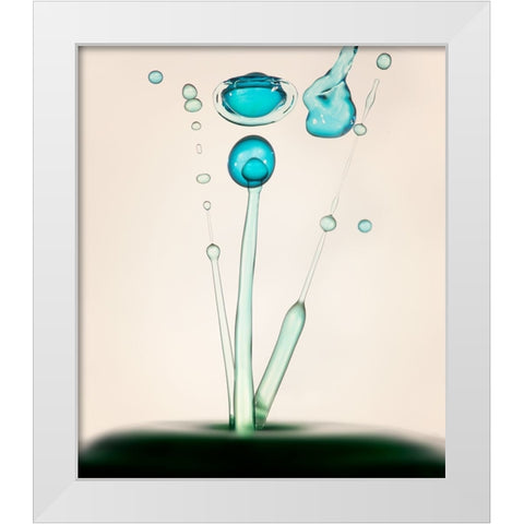 Drops of Life White Modern Wood Framed Art Print by Taransohal