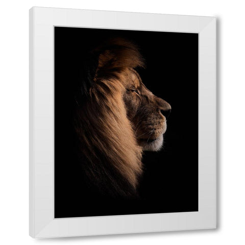 Sleeping King White Modern Wood Framed Art Print by Schade, Peter