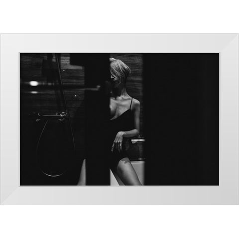 Onna White Modern Wood Framed Art Print by Ishikura, Takaaki