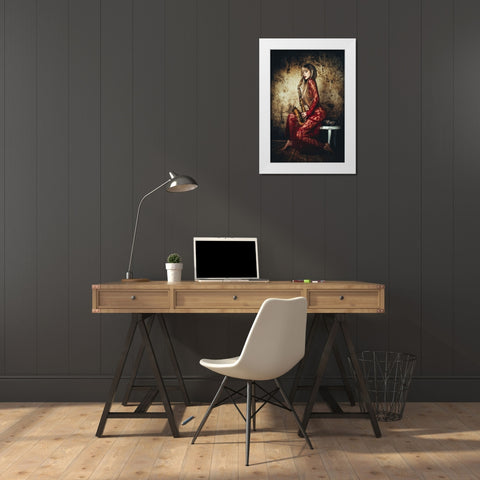 Music is your own wisdom White Modern Wood Framed Art Print by Bolgov (Axe), Ruslan
