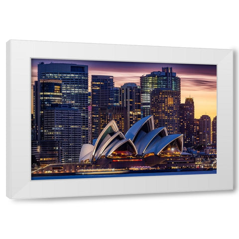 Opera White Modern Wood Framed Art Print by Riccardo Iacomino, Francesco