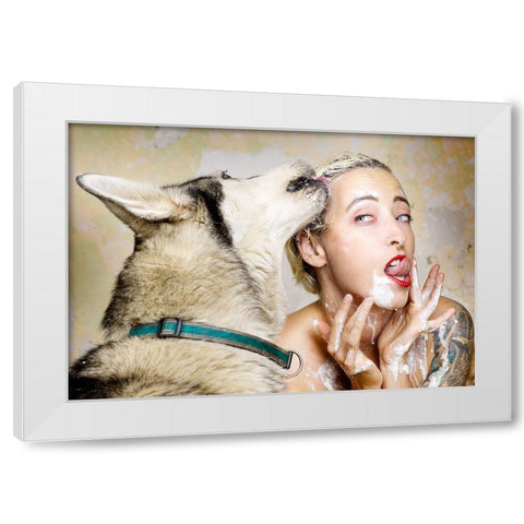 tasty White Modern Wood Framed Art Print by Allmaier, Michael