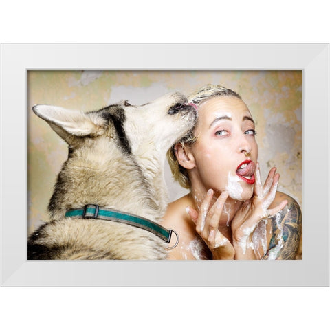 tasty White Modern Wood Framed Art Print by Allmaier, Michael