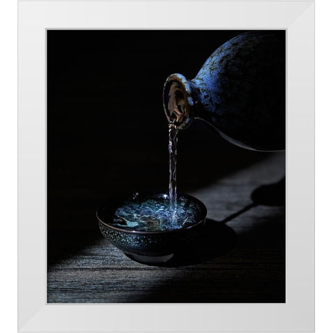 light and shadow White Modern Wood Framed Art Print by One-Corner