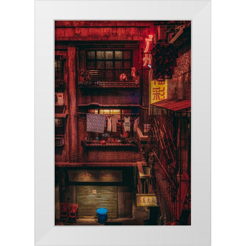 Food Market White Modern Wood Framed Art Print by Zheng, Yuyu