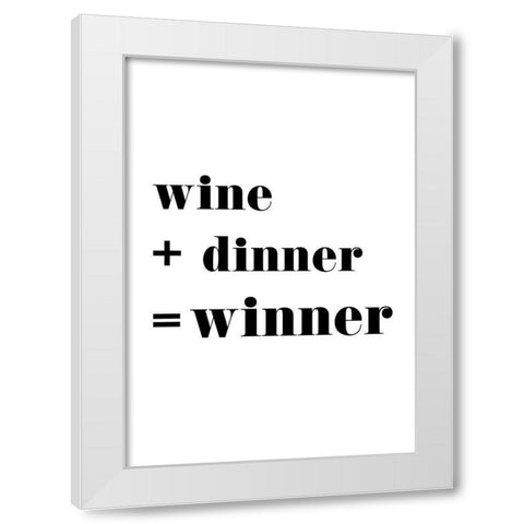 Winner White Modern Wood Framed Art Print by 1x Studio II