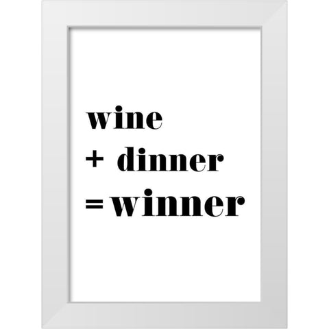 Winner White Modern Wood Framed Art Print by 1x Studio II