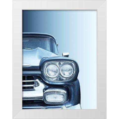 American classic car Pickup Apache 1958 White Modern Wood Framed Art Print by Gube, Beate