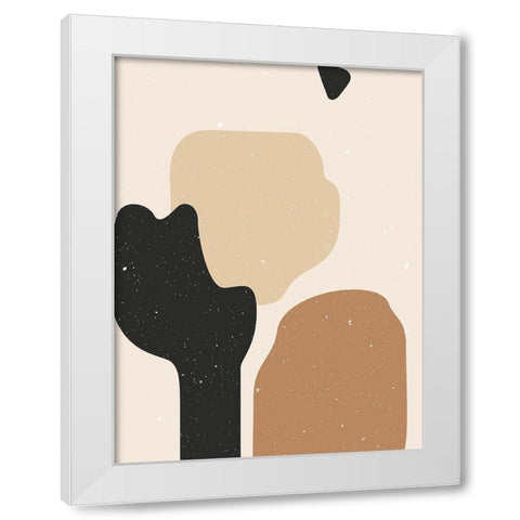 Abstract composition 1 White Modern Wood Framed Art Print by NKTN