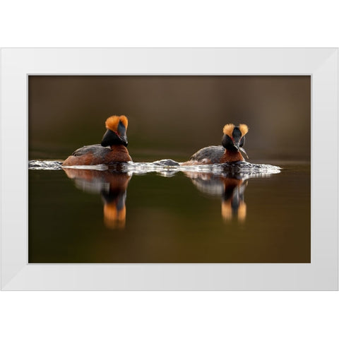 Breakfast White Modern Wood Framed Art Print by The Jar